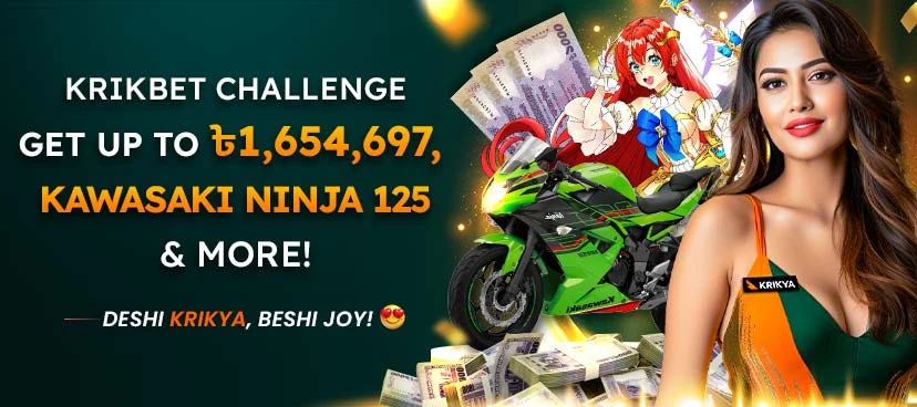 Krikya Deposit Lucky Draw — Kawasaki Ninja 125 promotion banner