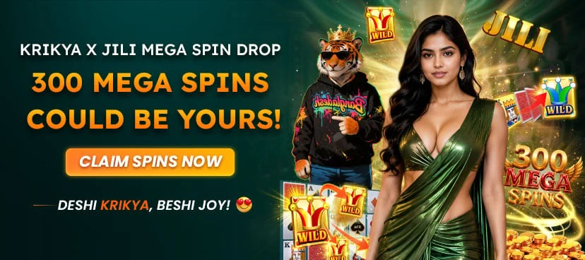 Krikya Krikya King x JILI 300 Mega Spin promotion banner