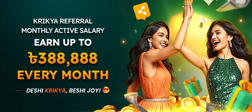 Krikya KRIKYA Referral Monthly Active Salary promotion banner